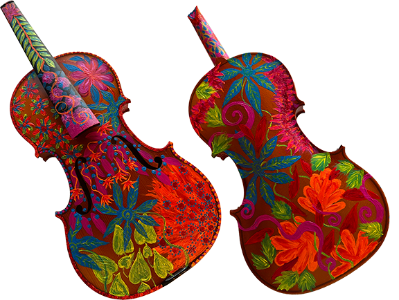 Colorful violin